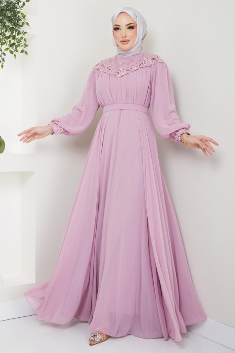 POWDER PINK EVENING DRESS 