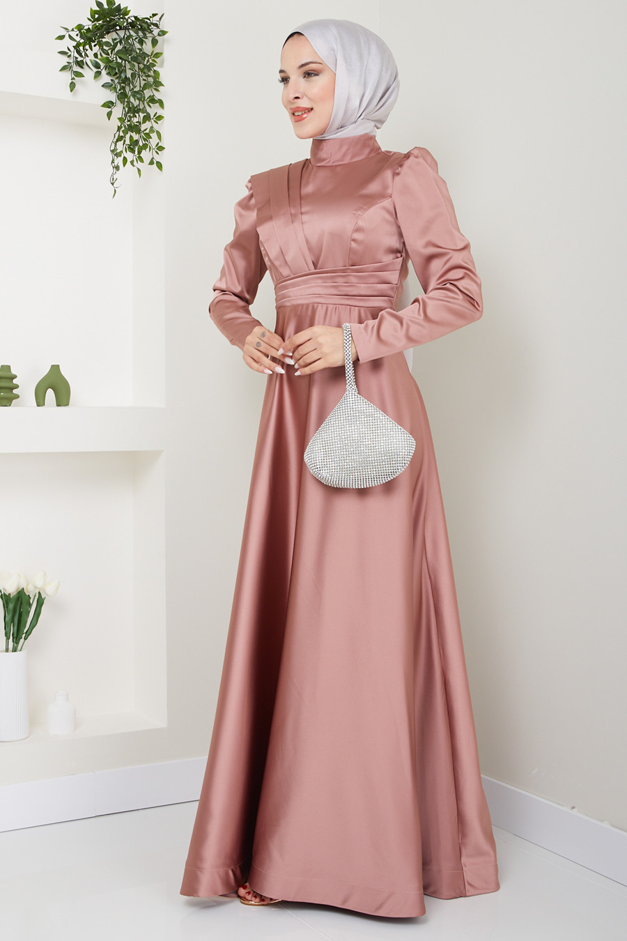 POWDER PINK EVENING DRESS  