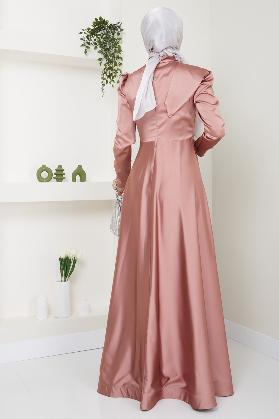 POWDER PINK EVENING DRESS  