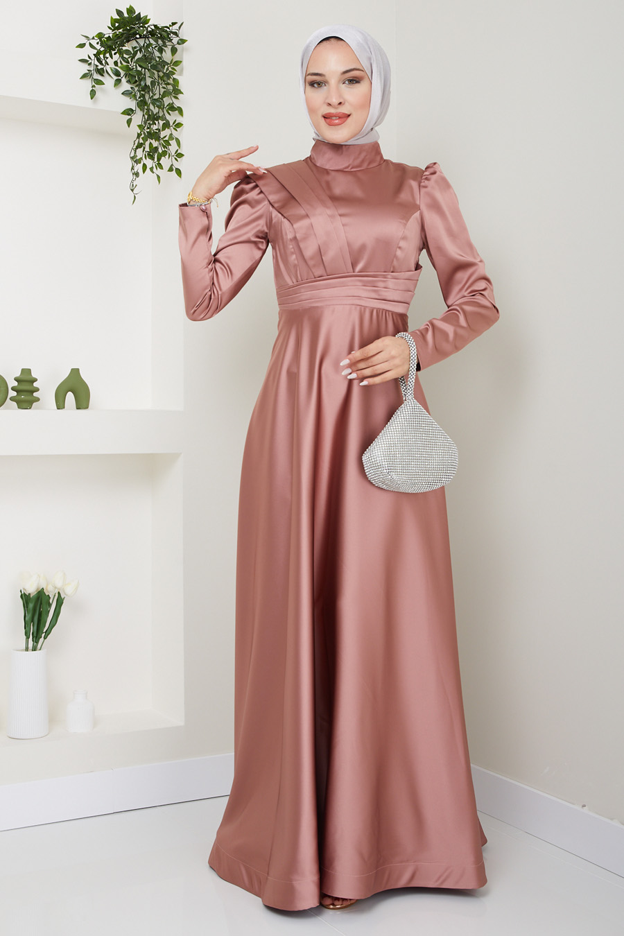 POWDER PINK EVENING DRESS  
