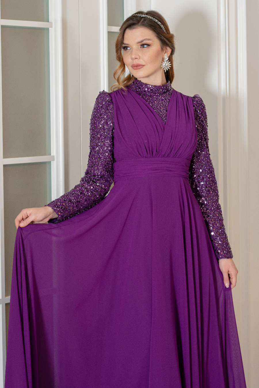 PURPLE EVENING DRESS   PURPLE EVENING DRESS