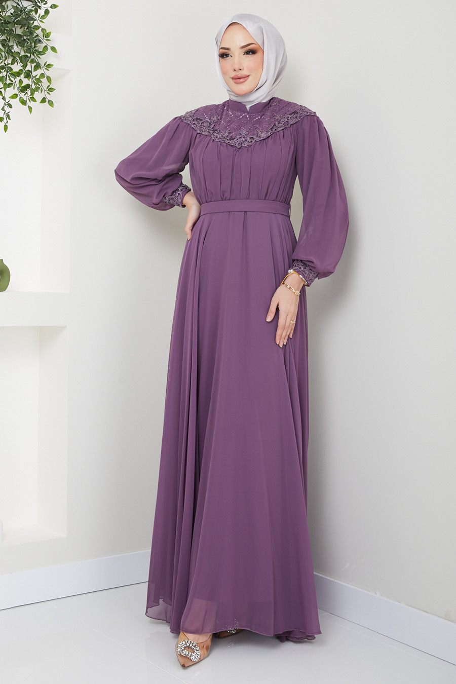 PURPLE EVENING DRESS 