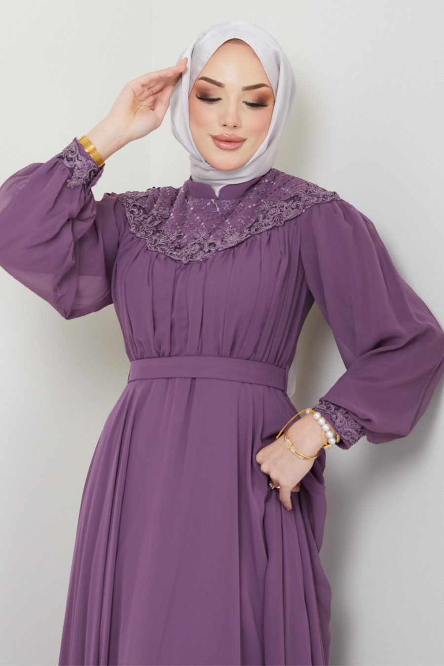 PURPLE EVENING DRESS 