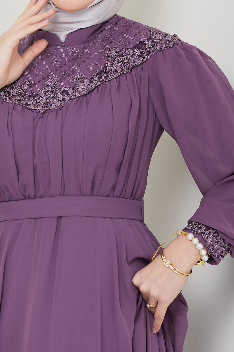 PURPLE EVENING DRESS 