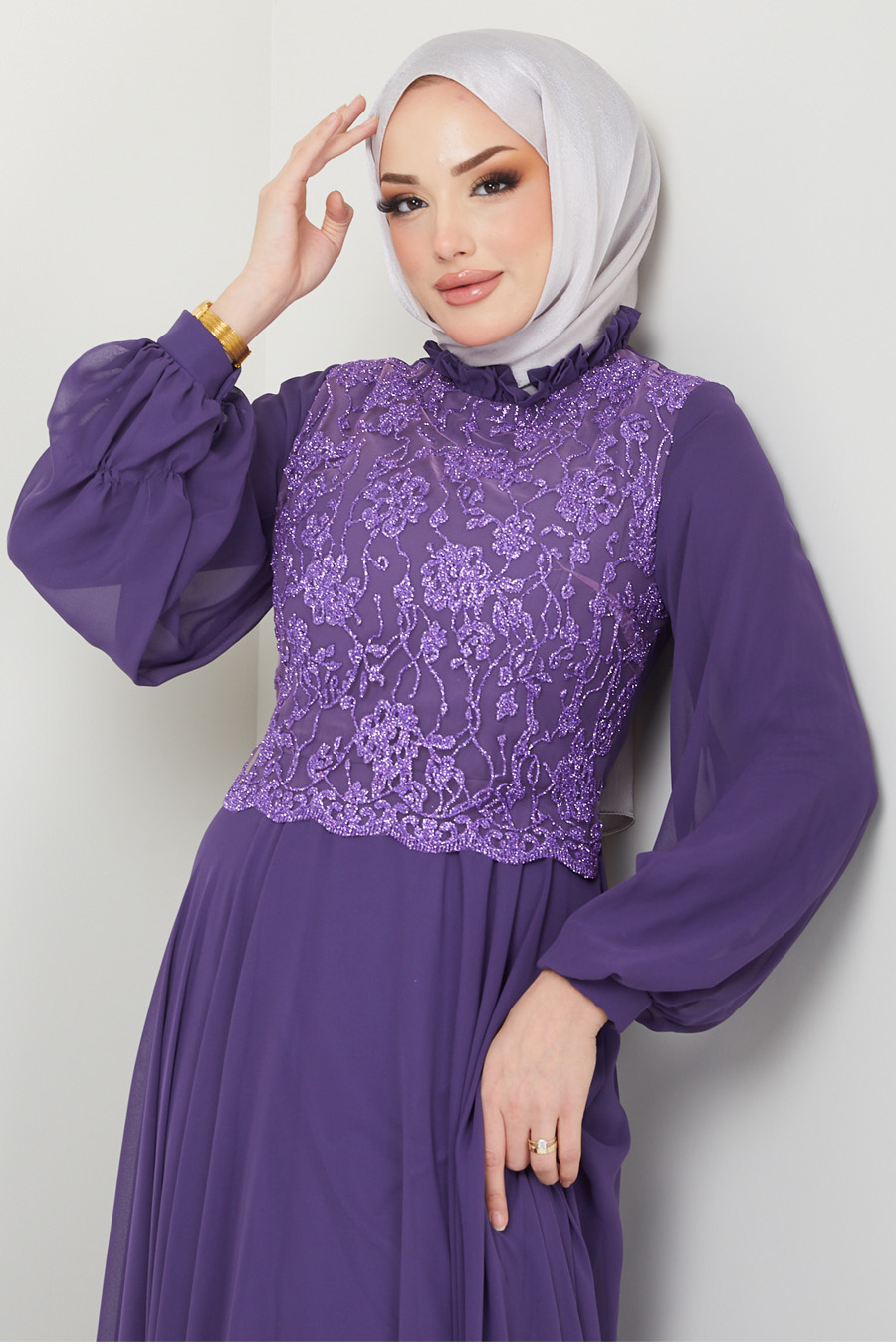 PURPLE EVENING DRESS 