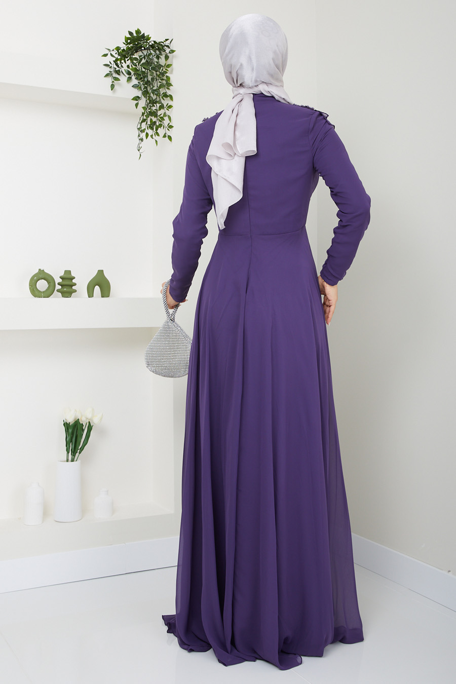 PURPLE EVENİNG DRESS