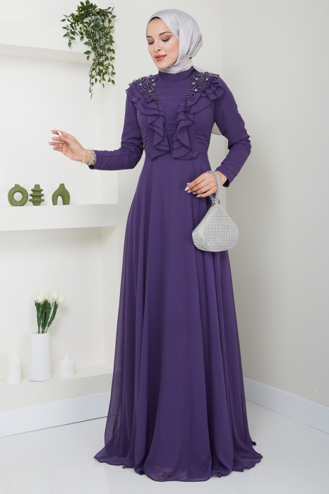 PURPLE EVENİNG DRESS