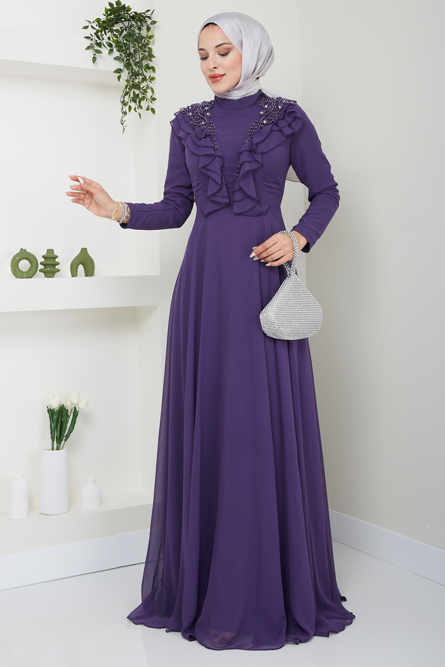 PURPLE EVENİNG DRESS
