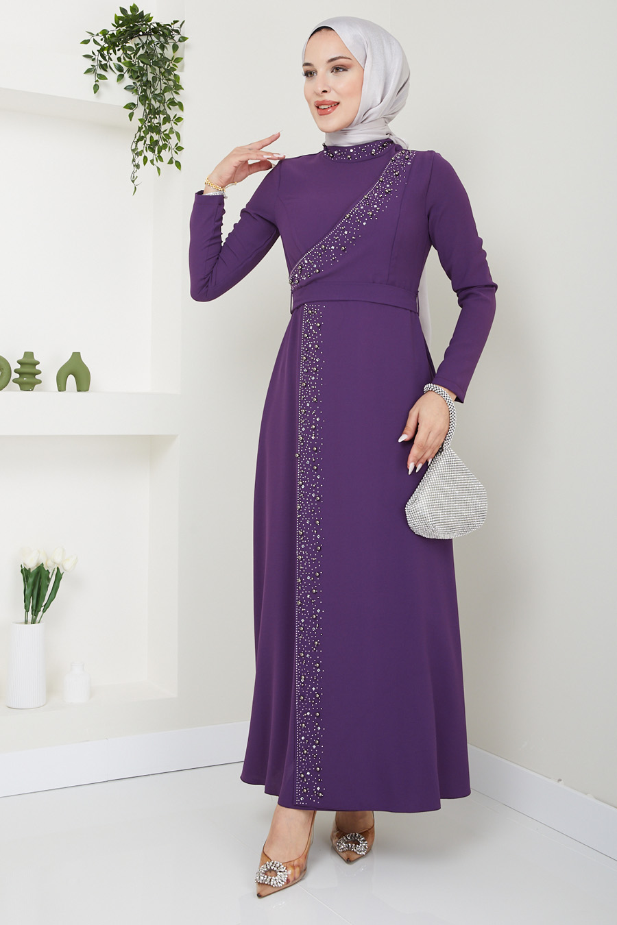 PURPLE EVENING DRESS 