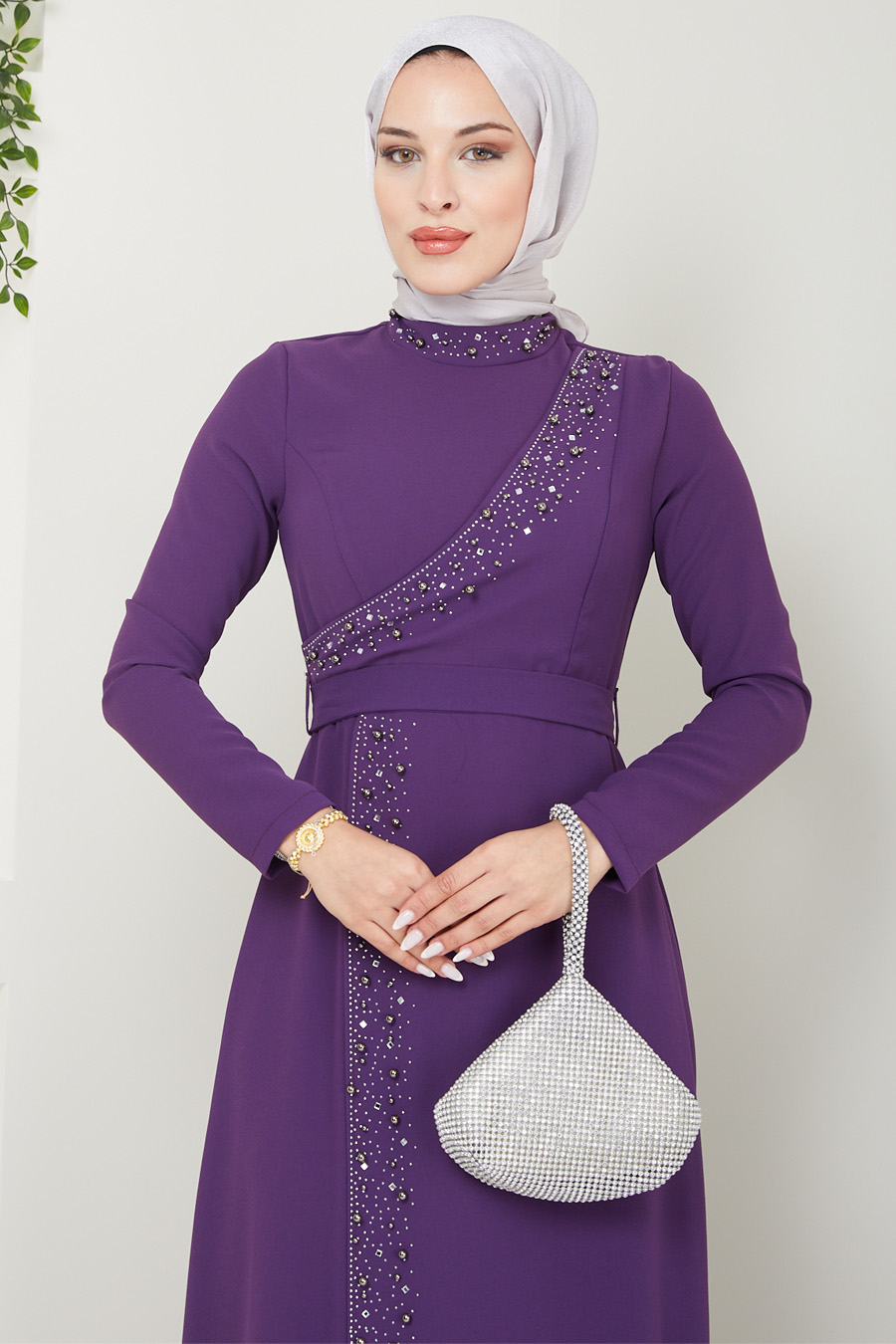 PURPLE EVENING DRESS 