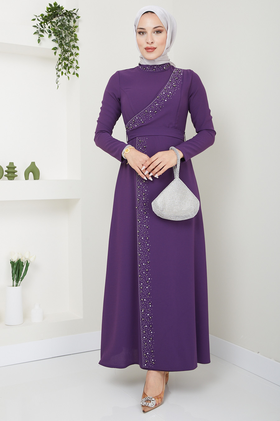 PURPLE EVENING DRESS 