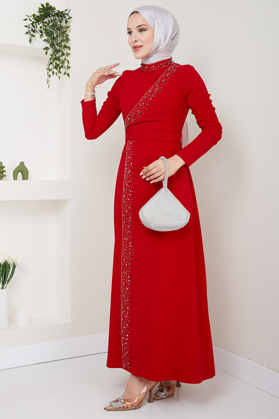 RED EVENING DRESS 