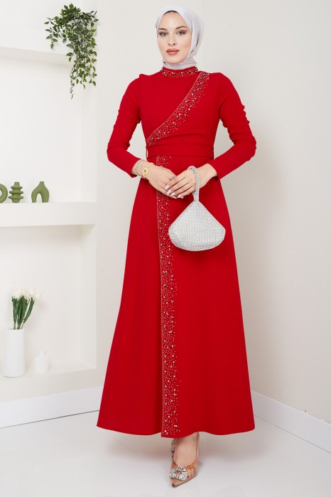 RED EVENING DRESS 