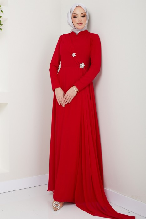 RED EVENING DRESS 