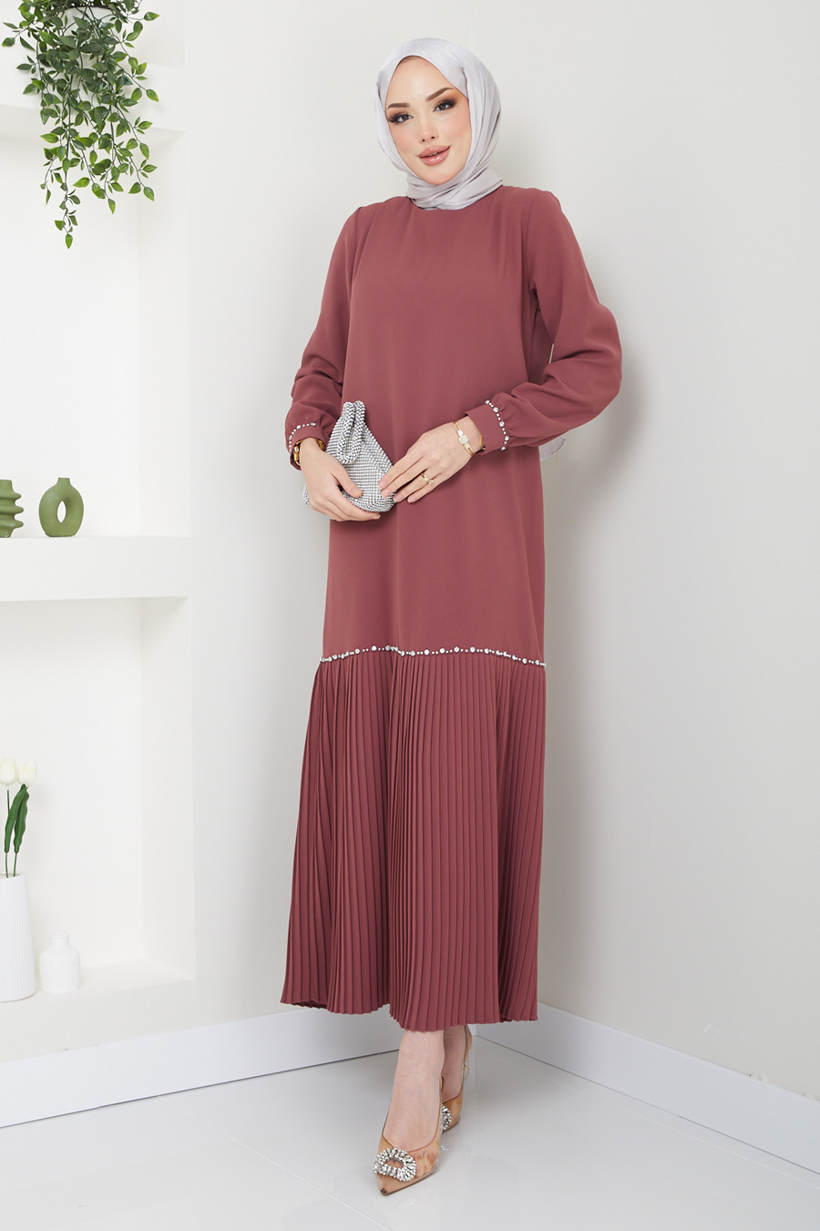 ROSE COLOR DRESS
