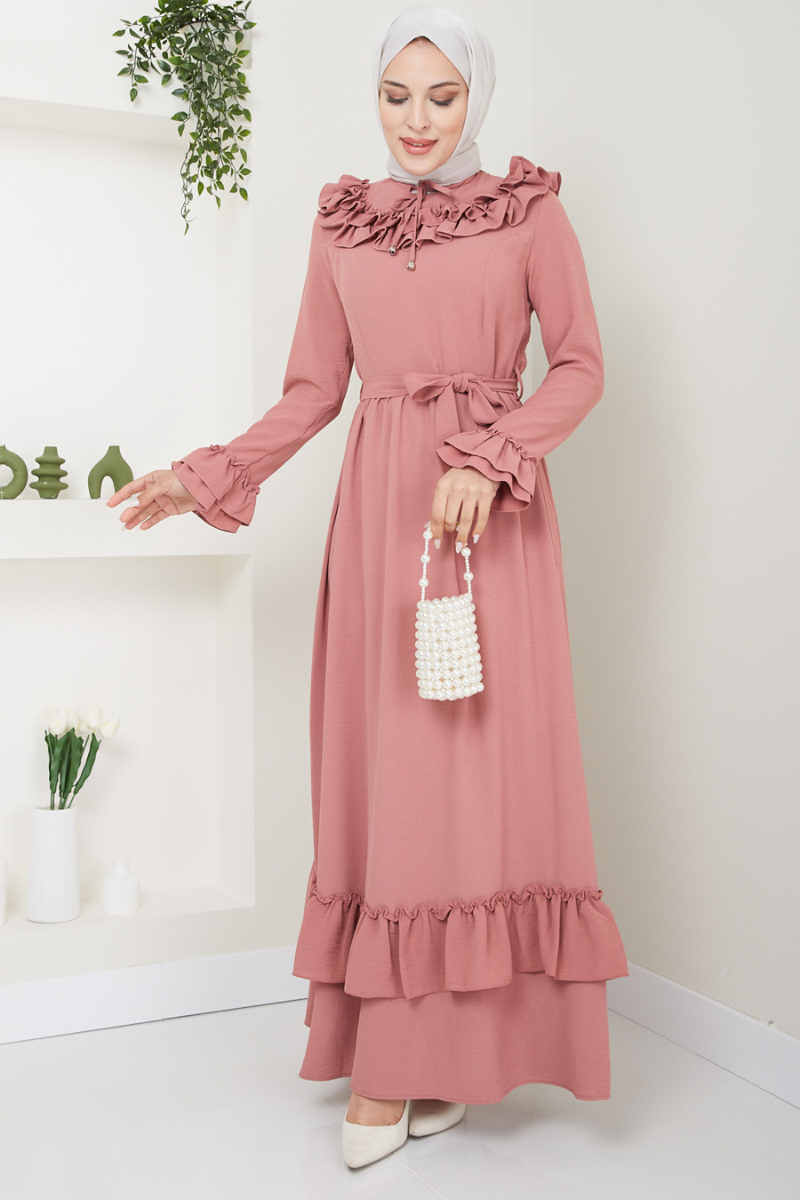 DRESS - ROSE COLOR 