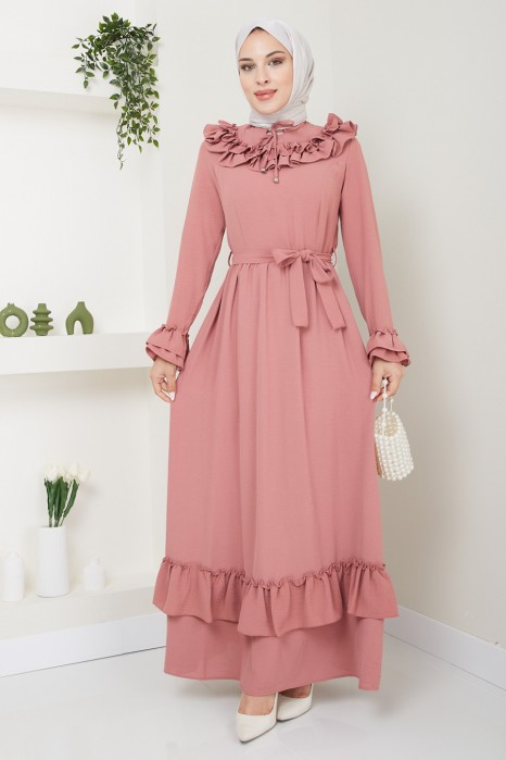 DRESS - ROSE COLOR 