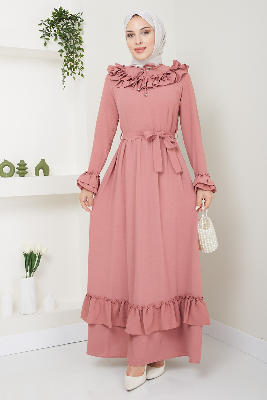 DRESS - ROSE COLOR 