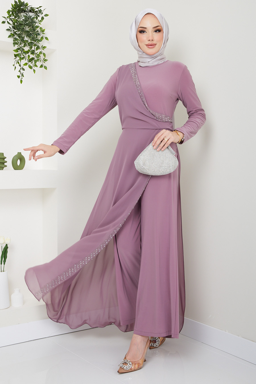 ROSE COLOR JUMPSUIT 