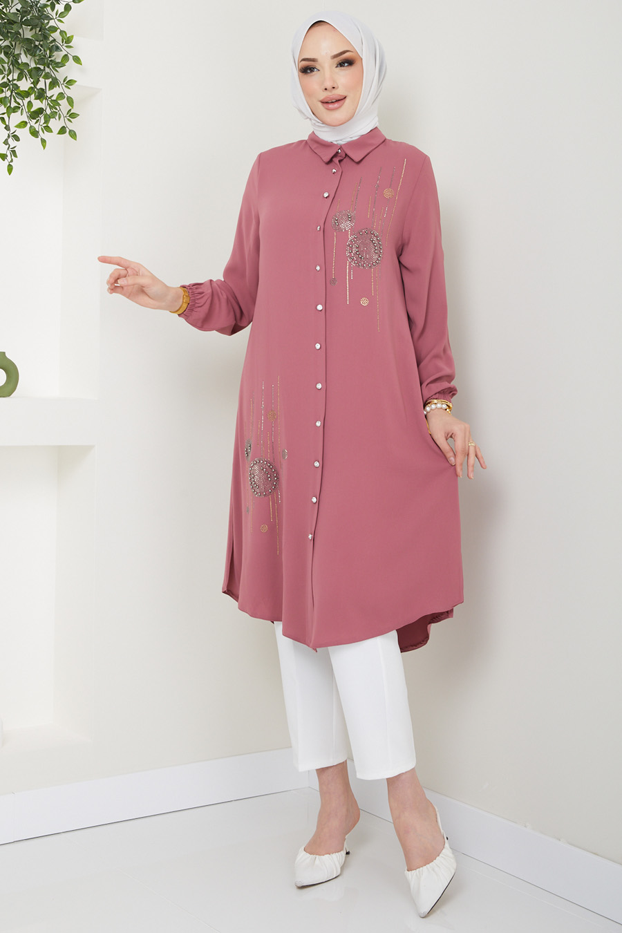 TUNIC - ROSE COLOR  TUNIC - ROSE COLOR