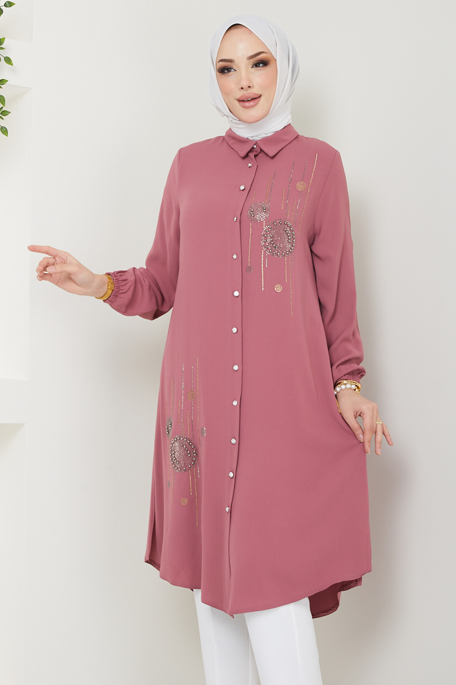 TUNIC - ROSE COLOR  TUNIC - ROSE COLOR