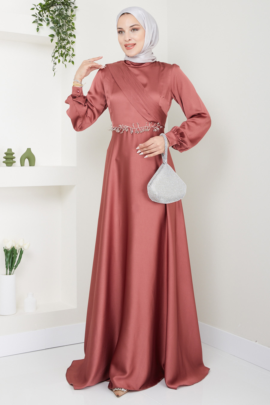 COPPERTONE COLOR EVENING DRESS  COPPERTONE COLOR EVENING DRESS