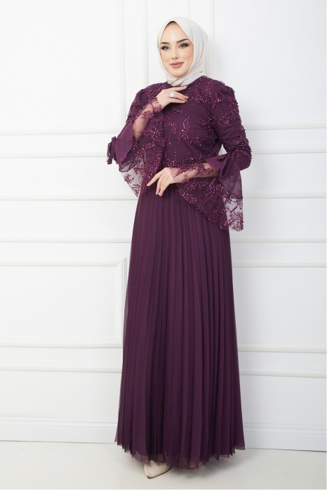 PURPLE EVENING DRESS 