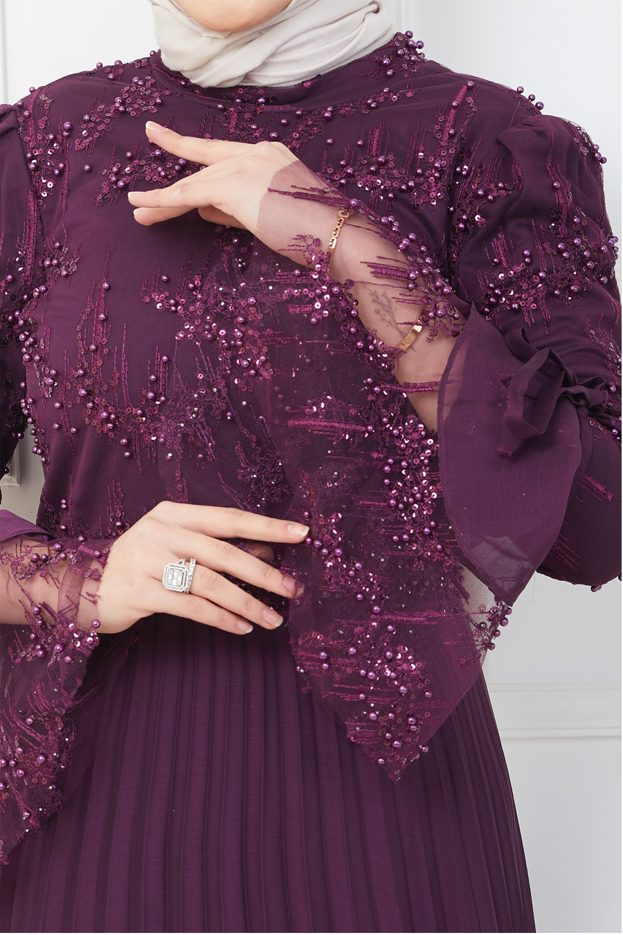 PURPLE EVENING DRESS 