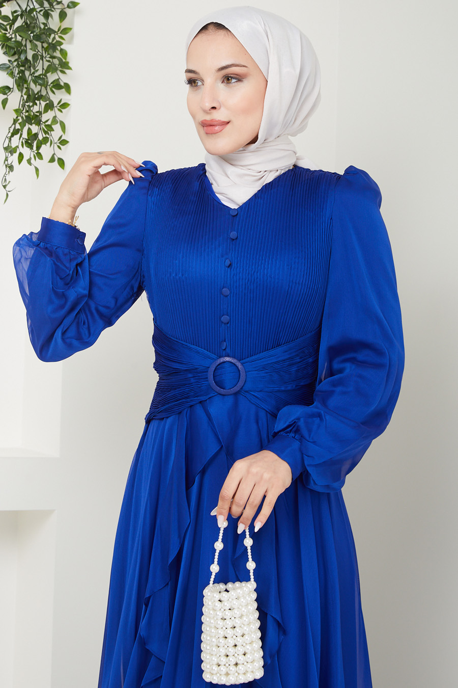 SAX BLUE EVENING DRESS   