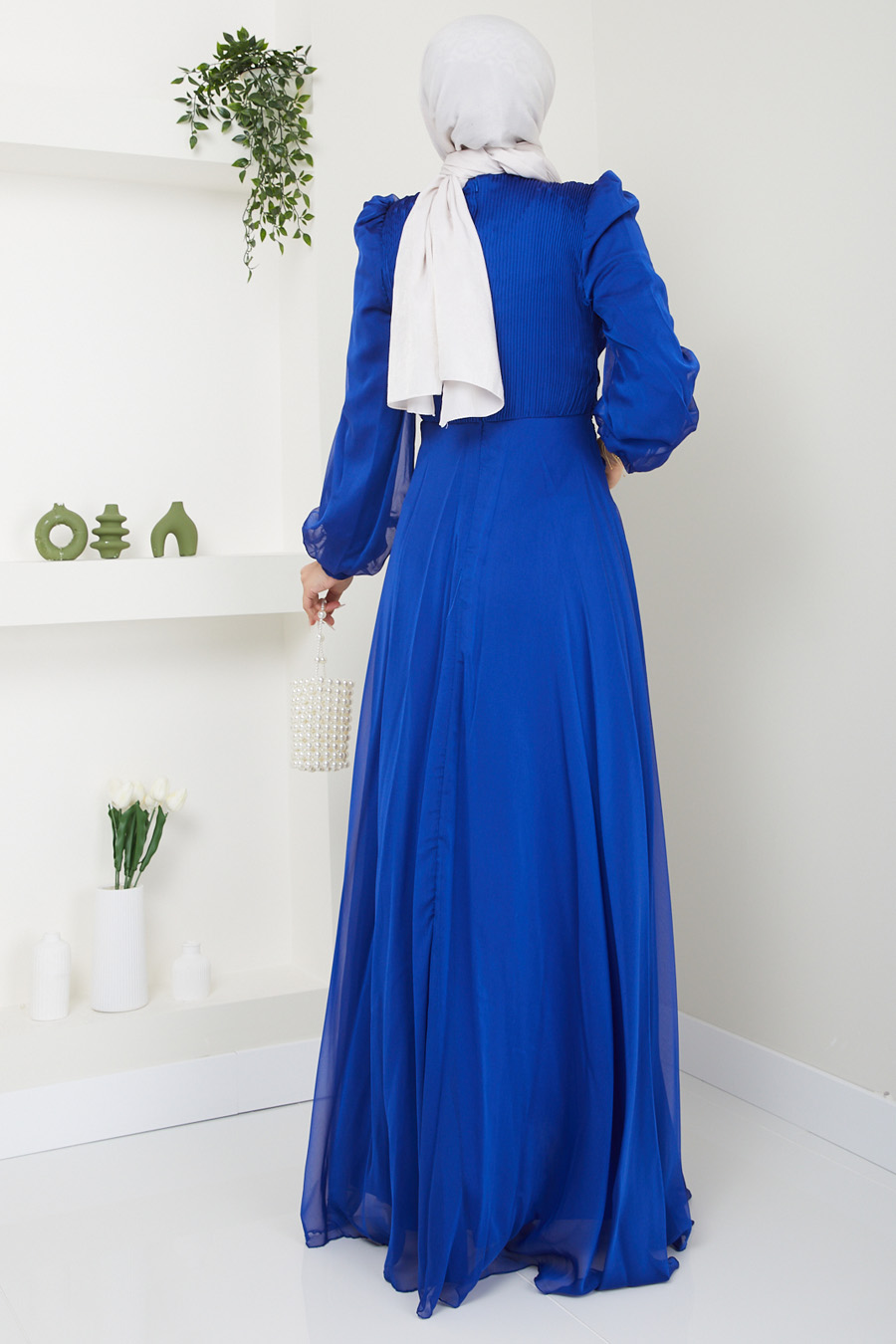 SAX BLUE EVENING DRESS   