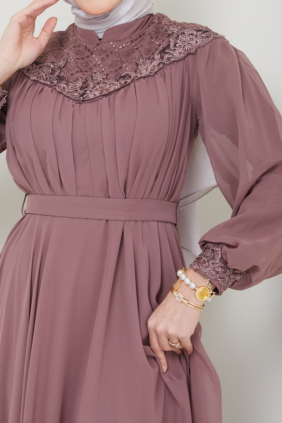 VISON COLOR EVENING DRESS 