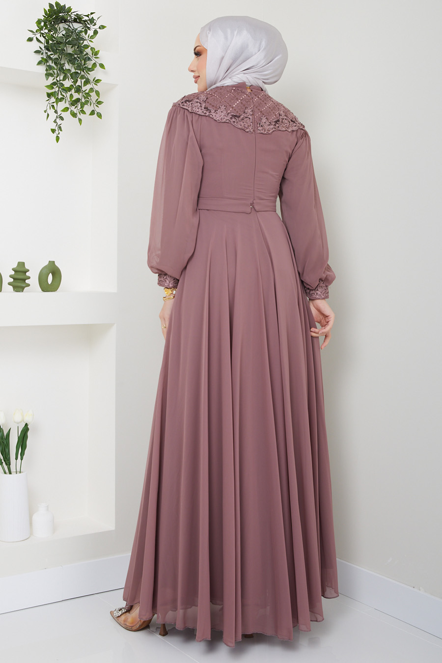 VISON COLOR EVENING DRESS 