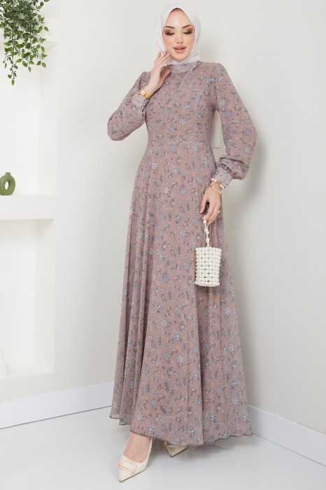 VISON COLOR PATTERNED DRESS