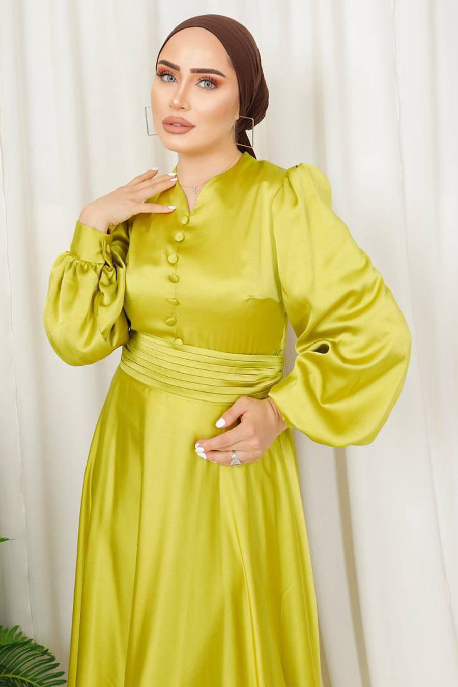 OIL GREEN  DRESS