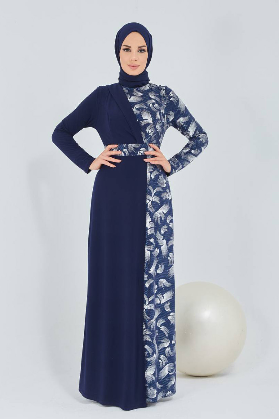 NAVY BLUE EVENING DRESS  