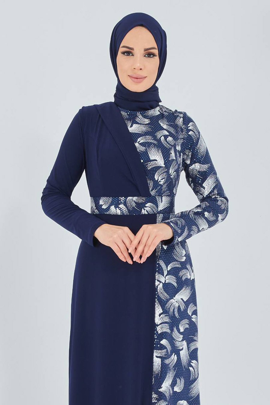 NAVY BLUE EVENING DRESS  