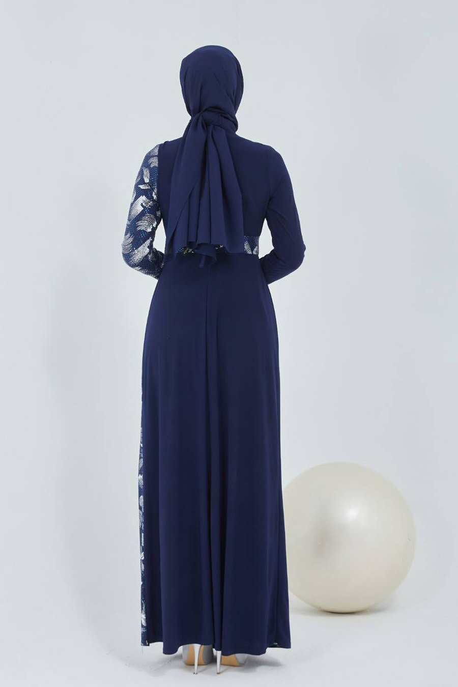 NAVY BLUE EVENING DRESS  