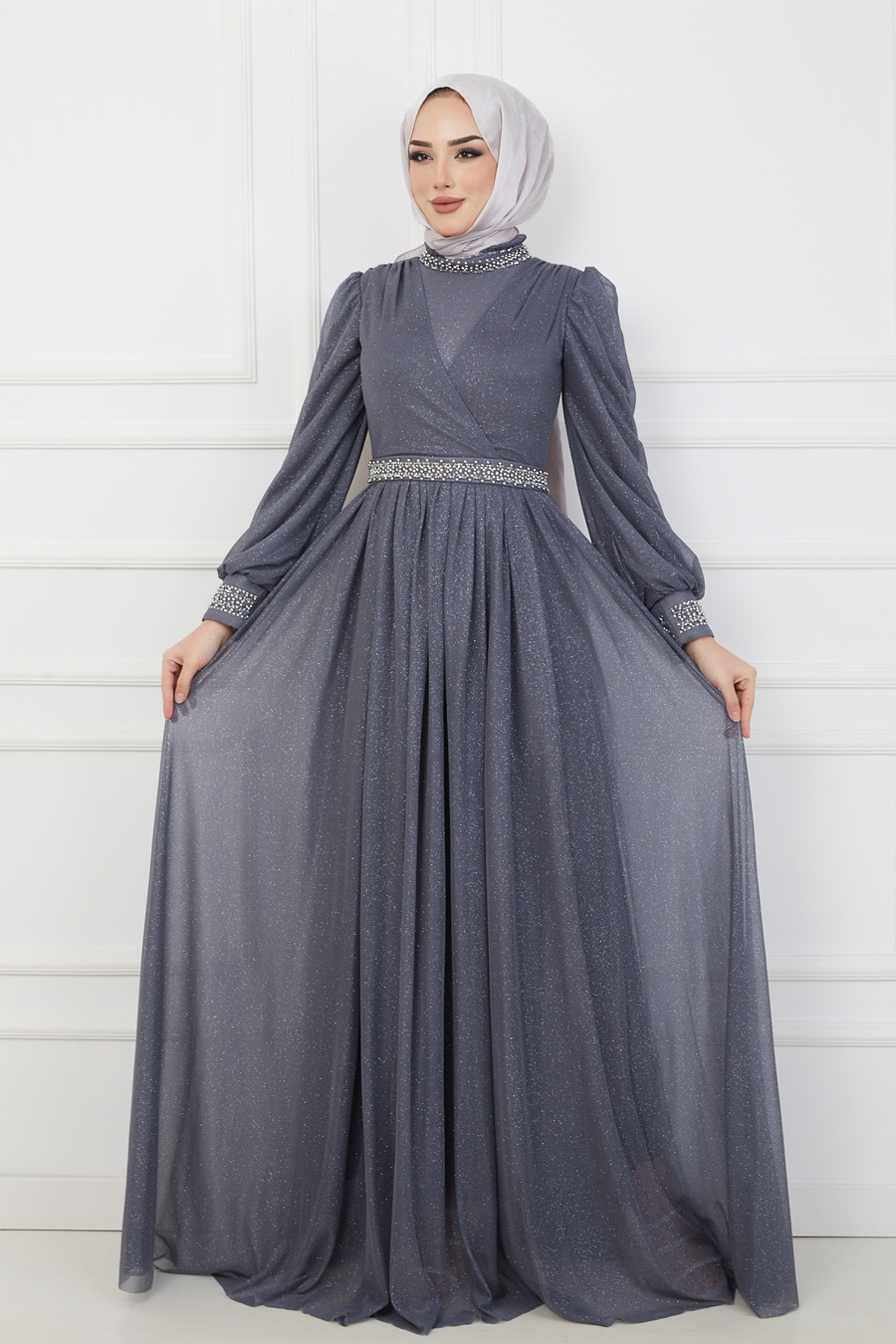ANTHRACITE EVENING DRESS  