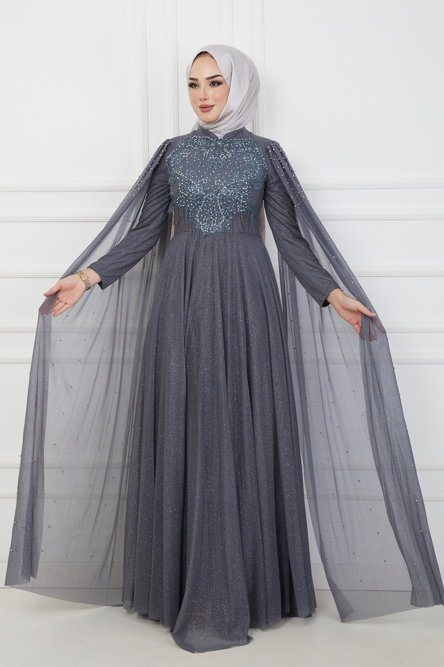 ANTHRACITE EVENING DRESS  