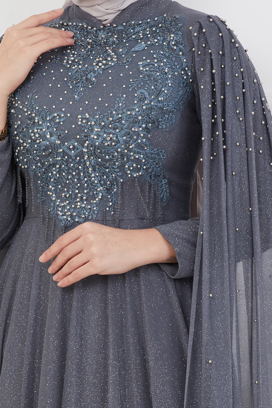 ANTHRACITE EVENING DRESS  