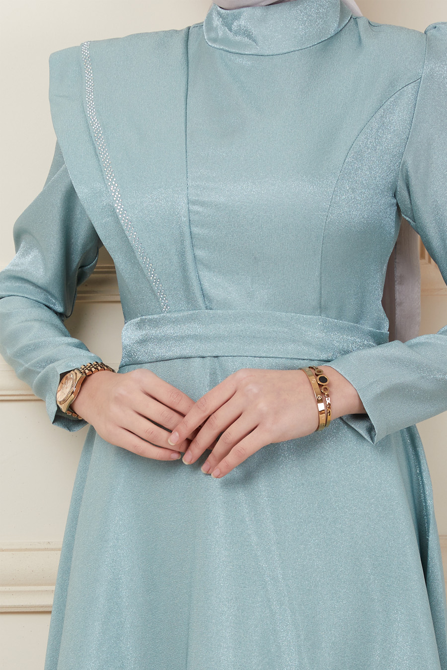 ICE BLUE EVENING DRESS  