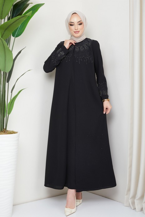 BLACK EVENING DRESS  