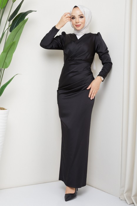 BLACK EVENING DRESS  