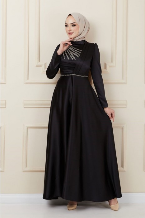 BLACK EVENING DRESS  