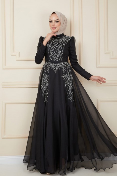 BLACK EVENING DRESS  