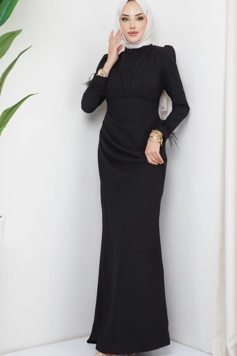 BLACK EVENING DRESS  