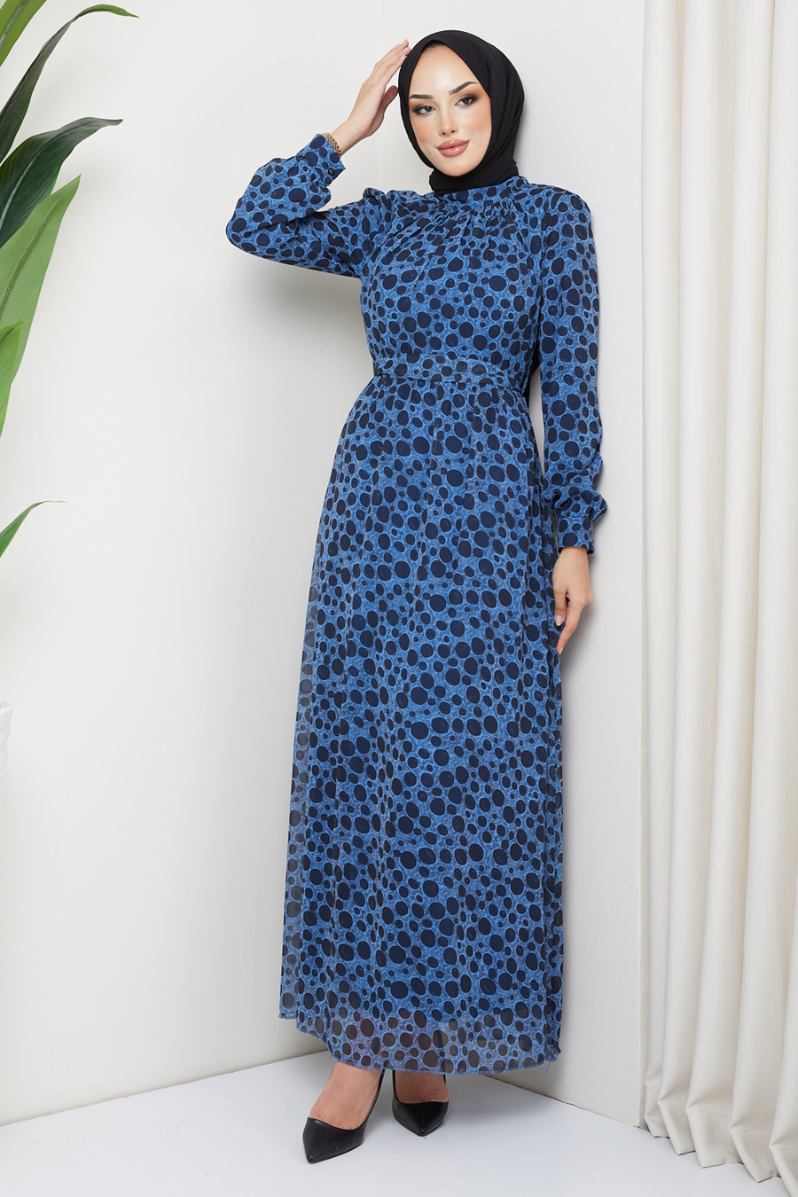 INDIGO COLOR   - POINT DRESS  