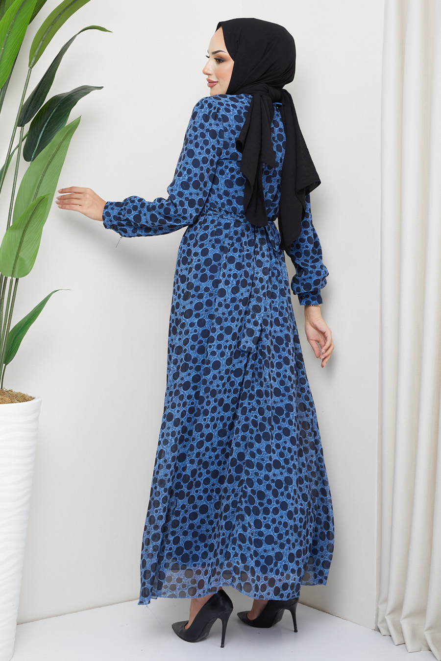 INDIGO COLOR   - POINT DRESS  