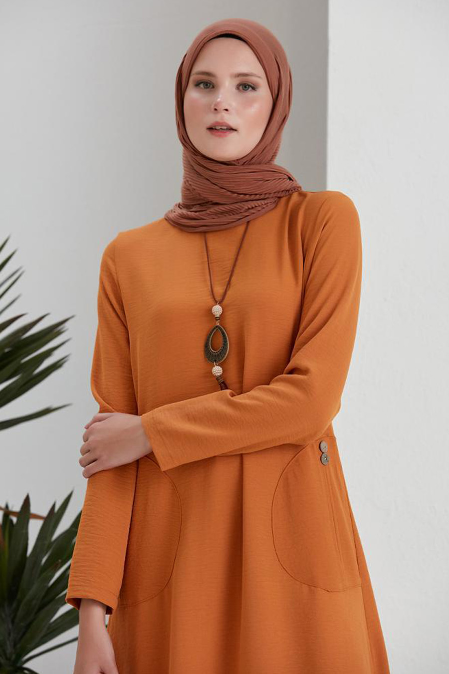 TUNIC - BRICK COLOR  TUNIC - BRICK COLOR