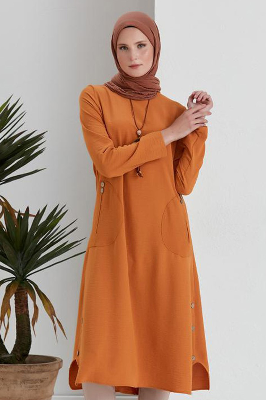 TUNIC - BRICK COLOR  TUNIC - BRICK COLOR